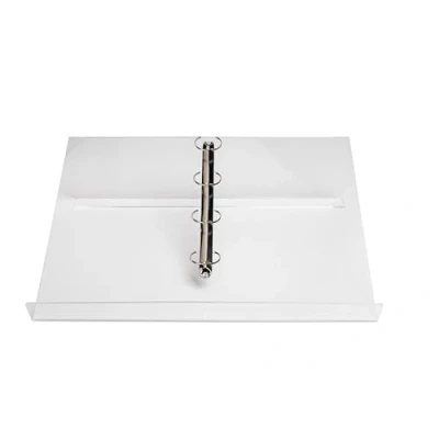 Afbeelding van Exacompta Ref. 81458D 1 lessenaar, tafelstandaard, ezel, met 4 afneembare ringen, voor A4 documenten, geschikt A3 Afmetingen: Prof 52 cm x breedte 32,6 hoogte 14,8