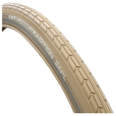 Afbeelding van Buitenband CST Tradition Classic Line 28 x 1.75&quot; 47 622 mm khaki met reflectie