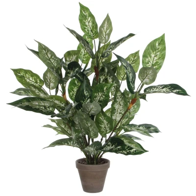 Afbeelding van Dieffenbachia Kunstplant in Bloempot Stan H70 x Ø55 cm Groen
