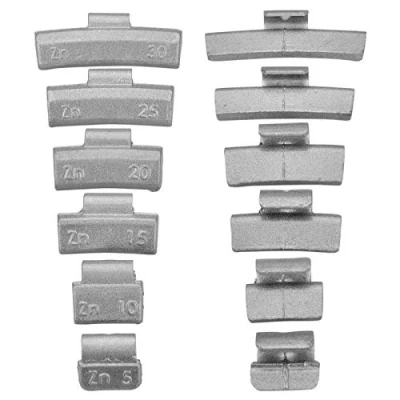 Afbeelding van 150 stuks slaggewichten voor aluminium velgen (25 x 5 g, 10 15 20 25 g en 30 g)