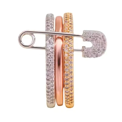 Afbeelding van Luxe Fashion Ring Drie Lagen Designer