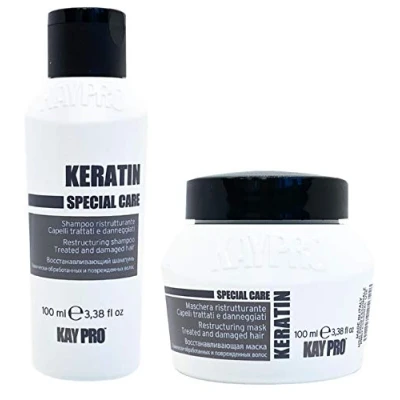 Afbeelding van KayPro Kit Mini Size Keratin 100ml Professionele Haarverzorging Keratine Shampoo en Haarmasker Droog Beschadigd Haar Reisverpakking Travel Geschenkset Giftset
