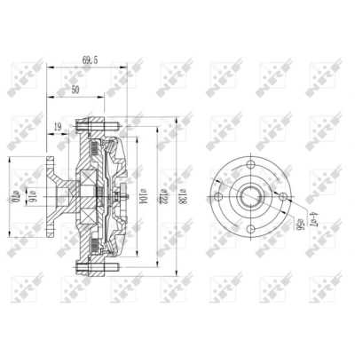 Afbeelding van NRF 49614 Visco Koppeling DAIHATSU: Sportrak Hard Top