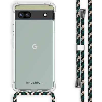 Afbeelding van iMoshion Hoesje Geschikt voor Google Pixel 6a met koord Backcover Groen