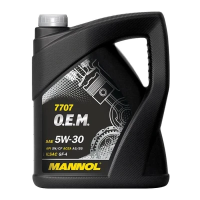 Afbeelding van Mannol O.e.m. 7707 5W 30 5L Motorolie MN7707 5 FORD: Mondeo 4 Stufenheck, 3, Kombi, OPEL: Astra H GTC, Corsa D Hatchback