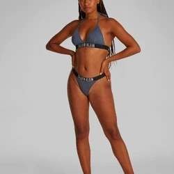 Afbeelding van Calvin Klein Swimwear Triangle Bikinitop, Dames, Maat: XS, Grisaille