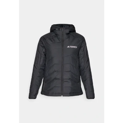 Afbeelding van Adidas Terrex Multi Synthetic Insulated Hooded Jacket Outdoorjas, Dames, Maat: XS, Black