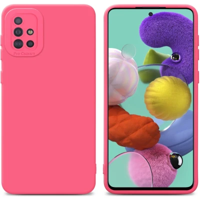 Afbeelding van Cadorabo Hoesje geschikt voor Samsung Galaxy A51 4G / M40s in Fluid ROOD Beschermhoes gemaakt van flexibel TPU silicone Cover Case