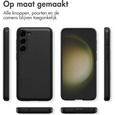 Afbeelding van iMoshion Hoesje Geschikt voor Samsung Galaxy S23 Ruimte 2 pasjes Backcover met pasjeshouder Zwart