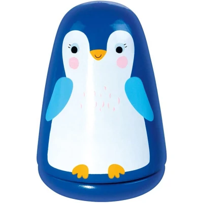 Afbeelding van Goki Houten Muziekdoos Kleine Pinguin Goede Nacht
