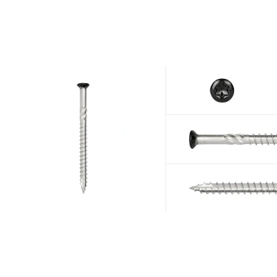 Afbeelding van Wovar Tuinschroeven Zwart RVS 410 5 x 70 mm Torx 25 met snijpunt Doos 200 Stuks Houtschroeven