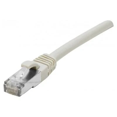 Image de deXlan Cordon de raccordement RJ 45 (M) pour 2 m SFTP CAT 6a sans halogène, crochet gris