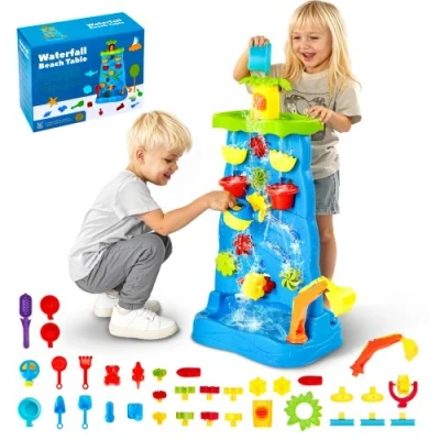 Image de VEVOR Table à Eau Jeux Sable Enfant Cascade Double Face avec 37 Accessoires