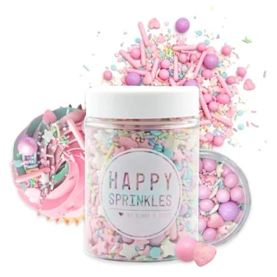Image de Happy Sprinkles Pastel Vibes Mélange de pépites colorées avec chocolat à décorer 90 g Décoration gâteau idéale pour biscuits, glaces et gâteaux