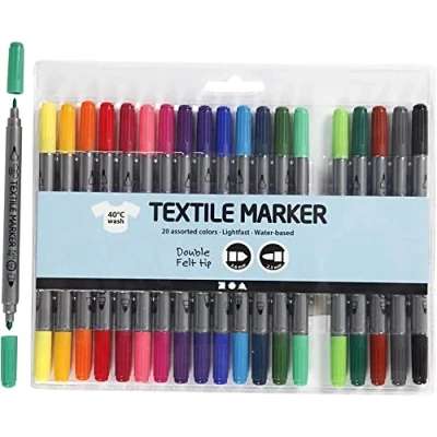 Image de Creotime stylos textiles 20 pièces