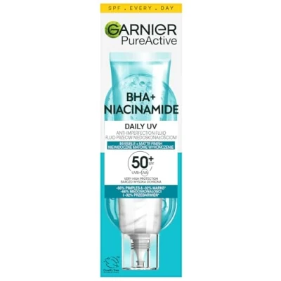 Afbeelding van Garnier Pure Active BHA + niacinamide anti imperfectie vloeistof met SPF50+ filter, 40 ml