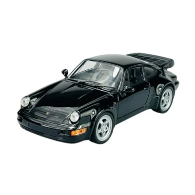 Afbeelding van Welly Porsche 911 964 Turbo Coupe zwart 1988 1994 1/24 1:24 gegoten metalen auto in doos