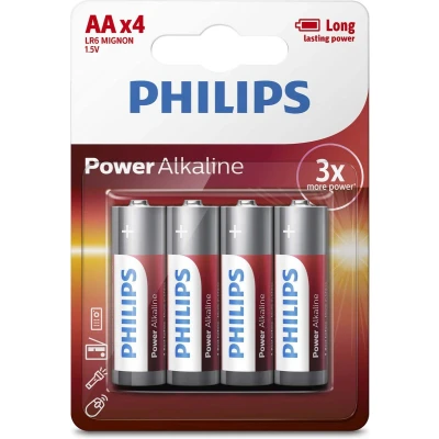 Afbeelding van Philips Power Alkaline batterijen AA 4 stuks