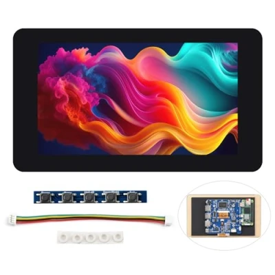 Afbeelding van Waveshare 7 inch Touchscreen Kit voor Raspberry Pi Zero Series moederbord, 1024 x 600 pixels, 5 punts capacitieve aanraking, 170 kijkhoek IPS diaplay paneel, eenvoudig te bouwen All in One Mini