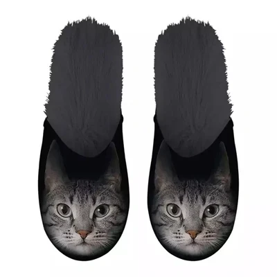 Afbeelding van Pantoffel Grijze Katten Ogen 39 42