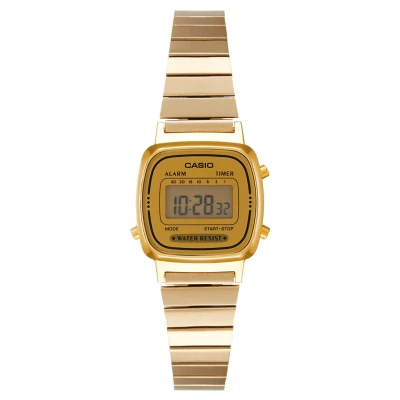 Afbeelding van Casio dames Horloge Retro LA670WEGA 9EF in de kleur Goud