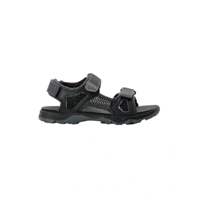 Afbeelding van Jack Wolfskin Taraco Beach Unisex Outdoorsandalen voor kinderen, Maat: 30, Black Imitatieleer/ textiel