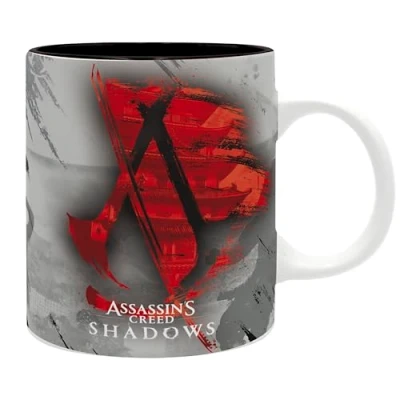 Afbeelding van Assassin&#039;s Creed Shadows Crest Kop zwart rood grijs Keramiek Fan merch, Gaming, Ubisoft