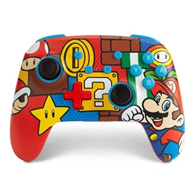 Afbeelding van PowerA Draadloze controller voor Nintendo Switch Mario Pop Lite Gamepad, Bluetooth controller, exclusief Amazon