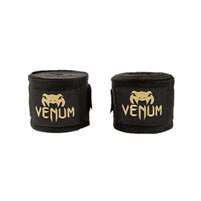 Afbeelding van Venum Kontact boksbandage, heren, 4,5 m, zwart/goud