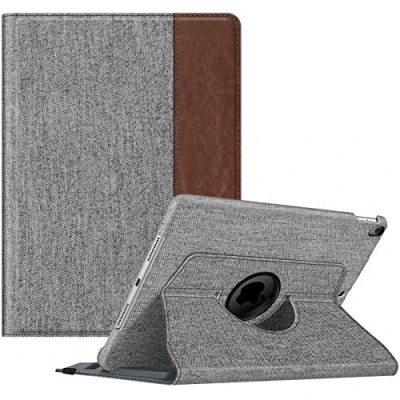 Afbeelding van FINTIE Compacte beschermhoes met iPad Air 3e generatie 2019 / Pro 2017 10,5 inch [Stylus opslag] 360 draaibare beschermhoes, automatische slaap/wake, denim grijs