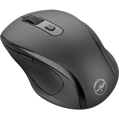 Afbeelding van Mobility LAB ML308883 Muis Bluetooth Laser Zwart 6 Toetsen 1200 dpi Geluidsarme toetsen, Geïntegreerd scrollwiel