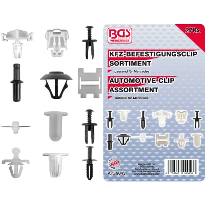 Afbeelding van BGS Assortiment bevestigingsclips voor Mercedes Benz 270 delig