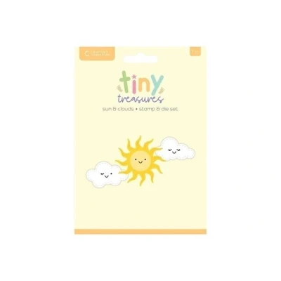 Afbeelding van CC Tiny Treasures Collection Clearstamp/Snijmal Sun and Clouds