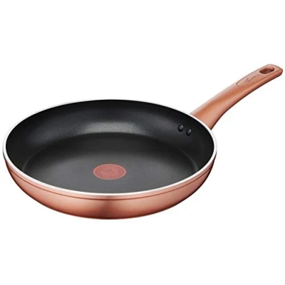 Afbeelding van Lagostina Koperen pan, buitenkant koperlook, anti aanbaklaag, diameter 30 cm, zwart