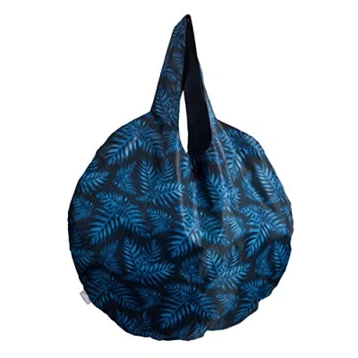 Afbeelding van Cedon Opvouwbare ronde tas XL PHOLODENDRON BLAUW