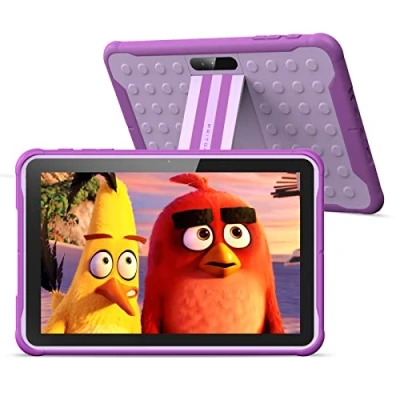 Afbeelding van PRITOM Android Phone Tablet 10.3G 10 inch Child Lock, WiFi, 6000 mAh, Quad Core processor, 2 GB RAM, 32 ROM, HD IPS display, voor kinderen met hoes (paars)