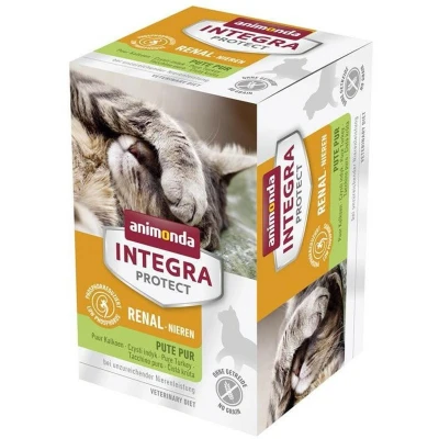 Afbeelding van 6x100g Protect Adult Nieren Schaaltje Kalkoen animonda Integra Kattenvoer
