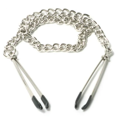 Afbeelding van Tepelklemmen met ketting Staal