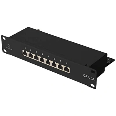 Afbeelding van Renkforce RF 4870828 8 poorten Netwerkpatchpaneel 254 mm (10) CAT 6A 1 HE