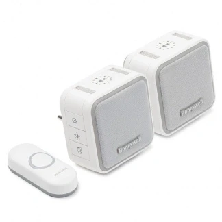 Afbeelding van Plug in deurbel Honeywell (Draadloos, 2 ontvangers, 150 meter, 84 dB)