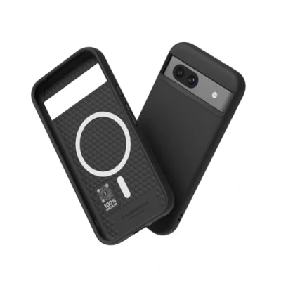 Afbeelding van RHINOSHIELD Hoesje compatibel met [Pixel 8a] SolidSuit Magsafe dunne hoes schokabsorberende technologie en premium matte afwerking klassiek zwart