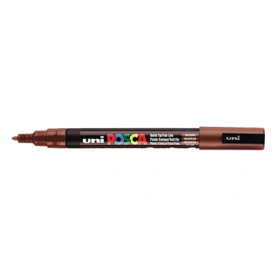 Image de Uni ball Posca Marqueur pointe fine conique Marron
