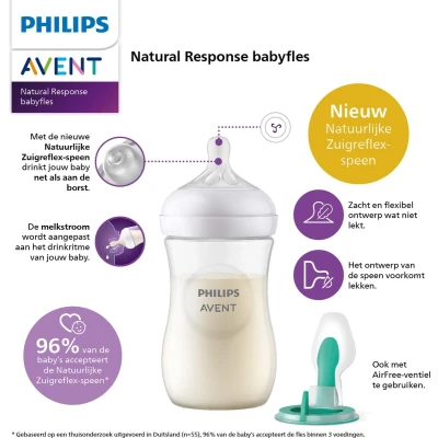 Afbeelding van Philips Avent Babyfles Natural Response 1 stuk Koala 260ml