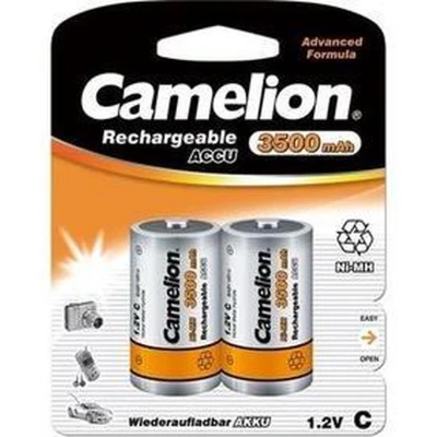 Afbeelding van NiMH batterij Baby LR14 C HR14 met maximaal 3500 mAh 1,2 volt in een blisterverpakking van 2