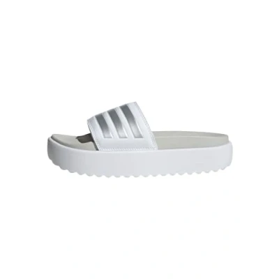 Image de adidas Femme Adilette Platform Slides, Cloud White/Zero Metalic/Grey One, 37 EU