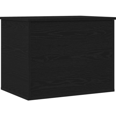 Afbeelding van vidaXL Opbergbox zwart eiken MDF met fineer 60 x 42 46 cm