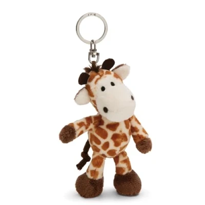 Afbeelding van NICI 61852 Giraffe sleutelhanger, 10 cm, bruin, trouwe metgezel voor rugzak of tas, groot en klein