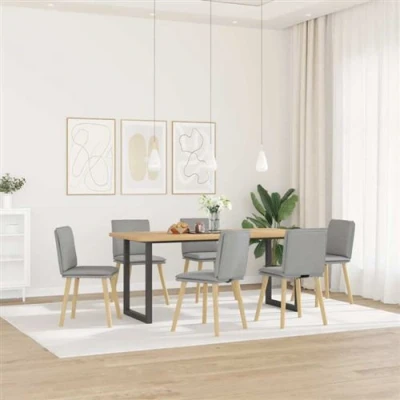 Image de vidaXL Chaises à manger lot de 6 gris nuage tissu3315634