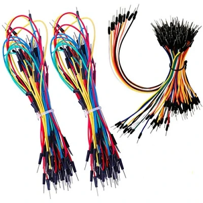 Afbeelding van HUAZIZ 195 stuks jumper draadset, flexibele draden mannelijk op stekker, breadboard kabel, kabel voor broodplaat Arduino