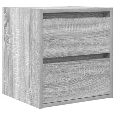 Afbeelding van vidaXL Nachtkastje wandgemonteerd 38x34x40 cm grijs sonoma eikenkleur
